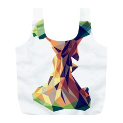 Illustrator Geometric Apple Full Print Recycle Bag (l)