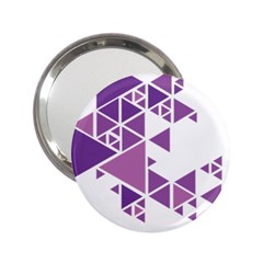 Art Purple Triangle 2 25  Handbag Mirrors