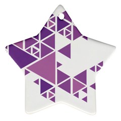 Art Purple Triangle Star Ornament (two Sides) by Mariart