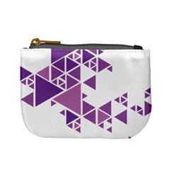 Art Purple Triangle Mini Coin Purse by Mariart