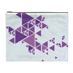 Art Purple Triangle Cosmetic Bag (xl)