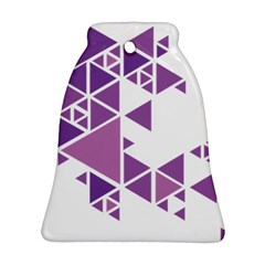 Art Purple Triangle Bell Ornament (two Sides)