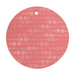 Background Polka Dots Pink Ornament (round) by Mariart