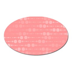 Background Polka Dots Pink Oval Magnet