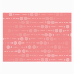 Background Polka Dots Pink Large Glasses Cloth (2-side)