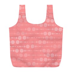 Background Polka Dots Pink Full Print Recycle Bag (l)