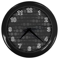 Background Polka Dots Wall Clock (black)