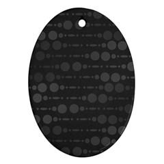 Background Polka Dots Oval Ornament (two Sides)