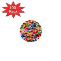 Background Triangle Rainbow 1  Mini Magnets (100 Pack)  by Mariart