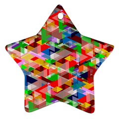 Background Triangle Rainbow Star Ornament (two Sides) by Mariart