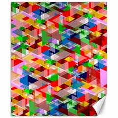 Background Triangle Rainbow Canvas 8  X 10  by Mariart