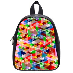 Background Triangle Rainbow School Bag (small) by Mariart