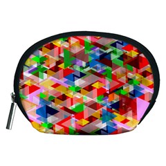 Background Triangle Rainbow Accessory Pouch (medium)