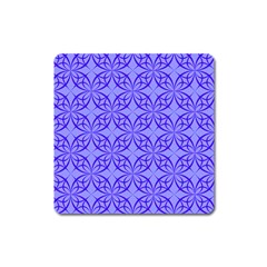 Blue Curved Line Square Magnet