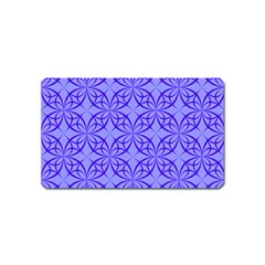 Blue Curved Line Magnet (name Card) by Mariart