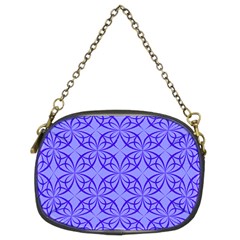 Blue Curved Line Chain Purse (two Sides)