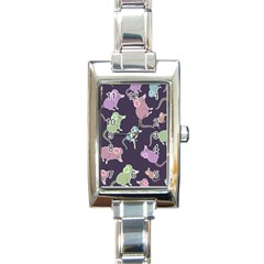 Animals Mouse Rectangle Italian Charm Watch by Mariart