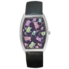 Animals Mouse Barrel Style Metal Watch by Mariart