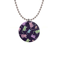 Animals Mouse 1  Button Necklace