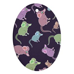 Animals Mouse Oval Ornament (two Sides) by Mariart