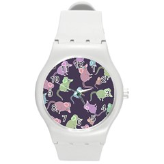 Animals Mouse Round Plastic Sport Watch (m)