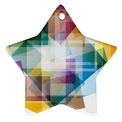 Abstract Background Star Ornament (two Sides)