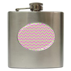 Abstract Chevron Hip Flask (6 Oz)