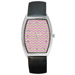 Abstract Chevron Barrel Style Metal Watch by Mariart