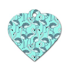 Bird Flemish Picture Dog Tag Heart (two Sides)