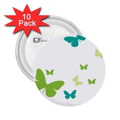 Butterfly 2 25  Buttons (10 Pack) 