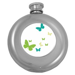 Butterfly Round Hip Flask (5 Oz)