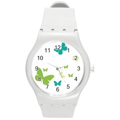 Butterfly Round Plastic Sport Watch (m)