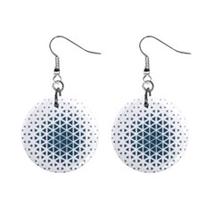 Business Blue Triangular Pattern Mini Button Earrings by Mariart