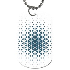 Business Blue Triangular Pattern Dog Tag (two Sides)