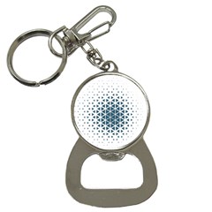 Business Blue Triangular Pattern Bottle Opener Key Chains