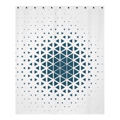 Business Blue Triangular Pattern Shower Curtain 60  X 72  (medium)  by Mariart