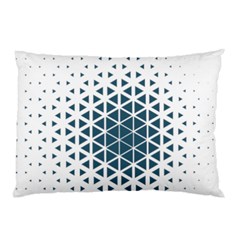 Business Blue Triangular Pattern Pillow Case (two Sides)