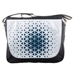 Business Blue Triangular Pattern Messenger Bag