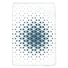 Business Blue Triangular Pattern Removable Flap Cover (l)