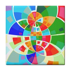 Circle Background Tile Coasters