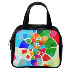 Circle Background Classic Handbag (One Side)