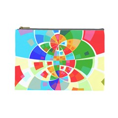 Circle Background Cosmetic Bag (Large)