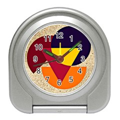 Circle Half Circle Colorful Travel Alarm Clock