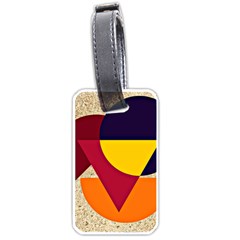 Circle Half Circle Colorful Luggage Tags (one Side) 