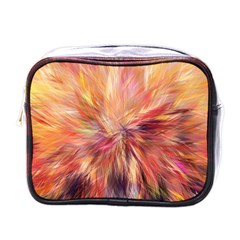 Color Background Structure Lines Mini Toiletries Bag (one Side) by Mariart