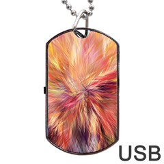 Color Background Structure Lines Dog Tag Usb Flash (one Side)