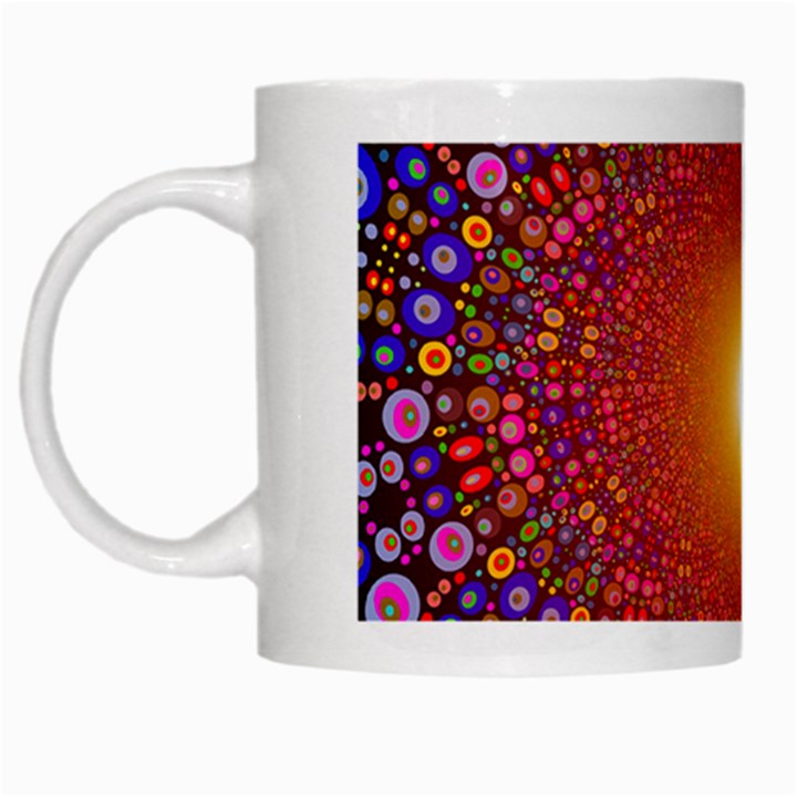 Color Background Structure Lines Polka Dots White Mugs