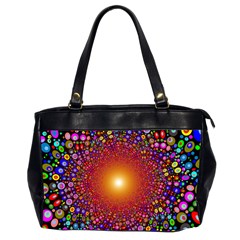 Color Background Structure Lines Polka Dots Oversize Office Handbag (2 Sides) by Mariart