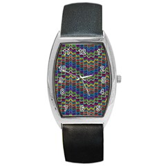 Decorative Ornamental Abstract Wave Barrel Style Metal Watch