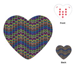 Decorative Ornamental Abstract Wave Playing Cards (heart) by Mariart